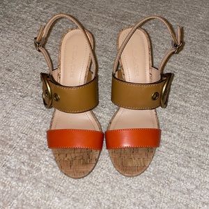 Brown Coach heel sandal